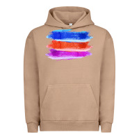 Pigment Burro Blue Orange Purple Colored Triple Brush Strokes Urban Hoodie - Bettercallsaul