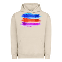 Pigment French Oak Blue Orange Purple Colored Triple Brush Strokes Urban Hoodie - Bettercallsaul