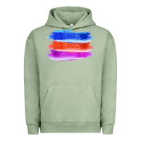 Pigment Oil Green Blue Orange Purple Colored Triple Brush Strokes Urban Hoodie - Bettercallsaul
