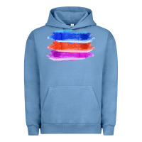 Pigment Pebble Blue Blue Orange Purple Colored Triple Brush Strokes Urban Hoodie - Bettercallsaul
