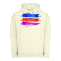Pigment Pistachio Blue Orange Purple Colored Triple Brush Strokes Urban Hoodie - Bettercallsaul