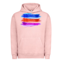 Pigment Salmon Blue Orange Purple Colored Triple Brush Strokes Urban Hoodie - Bettercallsaul