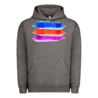 Pigment Tornado Blue Orange Purple Colored Triple Brush Strokes Urban Hoodie - Bettercallsaul