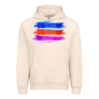 Sandshell Blue Orange Purple Colored Triple Brush Strokes Urban Hoodie - Bettercallsaul