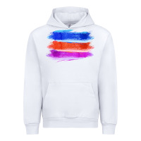 White Blue Orange Purple Colored Triple Brush Strokes Urban Hoodie - Bettercallsaul