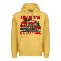 Antique Gold christmas on the road Premium Hoodie - BundleAndBundleShop