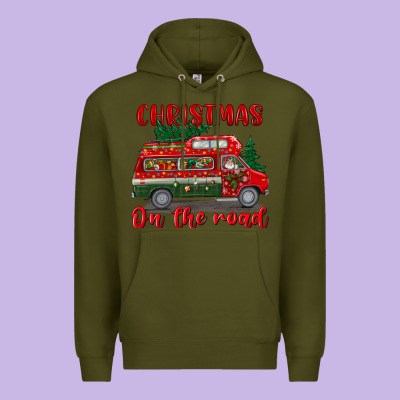 Christmas On The Road Premium Hoodie Designed By Bundleandbundleshop