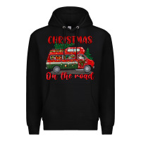 Black christmas on the road Premium Hoodie - BundleAndBundleShop