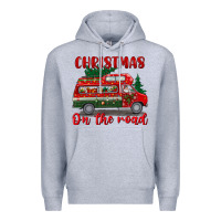 Heather Grey christmas on the road Premium Hoodie - BundleAndBundleShop