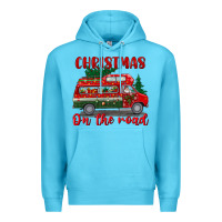 Ocean Blue christmas on the road Premium Hoodie - BundleAndBundleShop