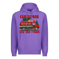 Purple christmas on the road Premium Hoodie - BundleAndBundleShop