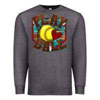 Charcoal Heather play ball softball Premium Sweatshirt - texasbilliewilder