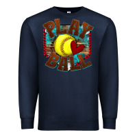 Navy play ball softball Premium Sweatshirt - texasbilliewilder