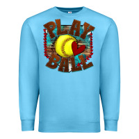 Ocean Blue play ball softball Premium Sweatshirt - texasbilliewilder
