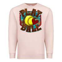 Pale Pink play ball softball Premium Sweatshirt - texasbilliewilder