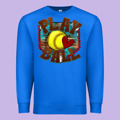 Premium Sweatshirt play ball softball