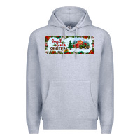 Heather Grey small town christmas Premium Hoodie - BundleAndBundleShop