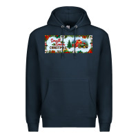 Navy small town christmas Premium Hoodie - BundleAndBundleShop