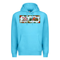 Ocean Blue small town christmas Premium Hoodie - BundleAndBundleShop