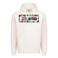Pale Pink small town christmas Premium Hoodie - BundleAndBundleShop