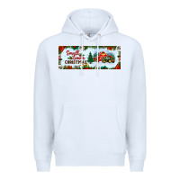 White small town christmas Premium Hoodie - BundleAndBundleShop