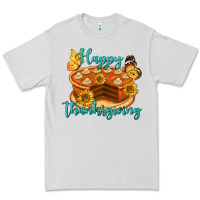 Dove Grey Happy Thanksgiving Pumpkin Pie Premium Tee - LillyAllenDesigns