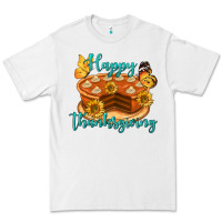 White Happy Thanksgiving Pumpkin Pie Premium Tee - LillyAllenDesigns