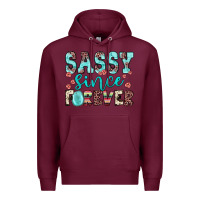 Burgundy sassy since forever Premium Hoodie - JahusDesignShop