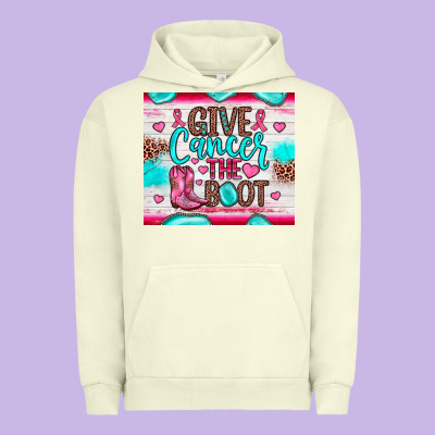 Give Cancer The Boot Urban Hoodie Designed By Jahusdesignshop