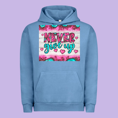 Never Give Up Urban Hoodie Designed By Jahusdesignshop