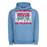 Pigment Pebble Blue never give up Urban Hoodie - JahusDesignShop