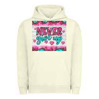 Pigment Pistachio never give up Urban Hoodie - JahusDesignShop