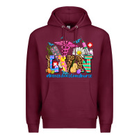 Burgundy easter lvn licensed vocational nurse Premium Hoodie - AdoDesignShop