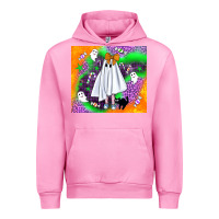 Fuchsia Pink cute ghost halloween tumbler Urban Hoodie - BundleAndBundleShop