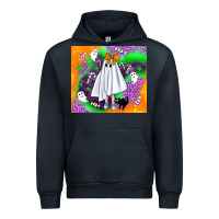 Navy cute ghost halloween tumbler Urban Hoodie - BundleAndBundleShop