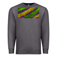 Charcoal Heather Mardi Gras Leopard Premium Sweatshirt - RanaPortraitStore