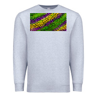 Heather Grey Mardi Gras Leopard Premium Sweatshirt - RanaPortraitStore