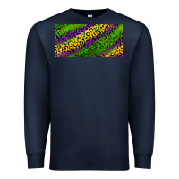 Navy Mardi Gras Leopard Premium Sweatshirt - RanaPortraitStore