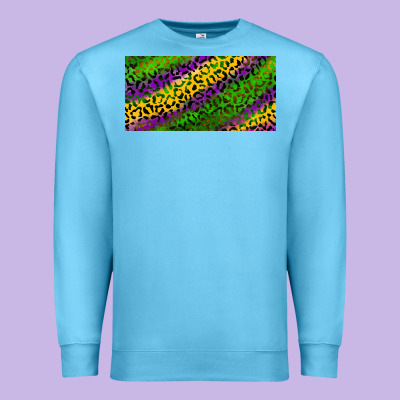Premium Sweatshirt Mardi Gras Leopard