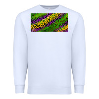White Mardi Gras Leopard Premium Sweatshirt - RanaPortraitStore
