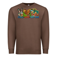Chestnut peace love free bird Premium Sweatshirt - Zillion Design Studio