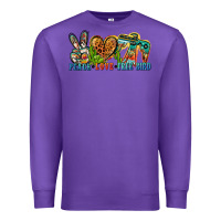 Purple peace love free bird Premium Sweatshirt - Zillion Design Studio