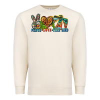 Sandshell peace love free bird Premium Sweatshirt - Zillion Design Studio