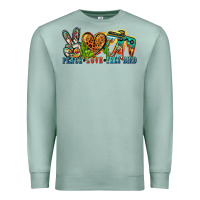 Seafoam peace love free bird Premium Sweatshirt - Zillion Design Studio