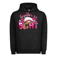 Pigment Black breast cancer together we fight with baseball Urban Hoodie - Artiststas
