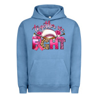 Pigment Pebble Blue breast cancer together we fight with baseball Urban Hoodie - Artiststas
