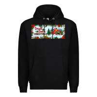 Black small town christmas Premium Hoodie - BundleAndBundleShop