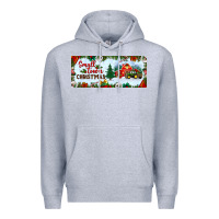 Heather Grey small town christmas Premium Hoodie - BundleAndBundleShop