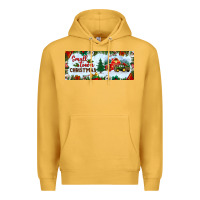 Mustard small town christmas Premium Hoodie - BundleAndBundleShop