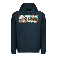 Navy small town christmas Premium Hoodie - BundleAndBundleShop